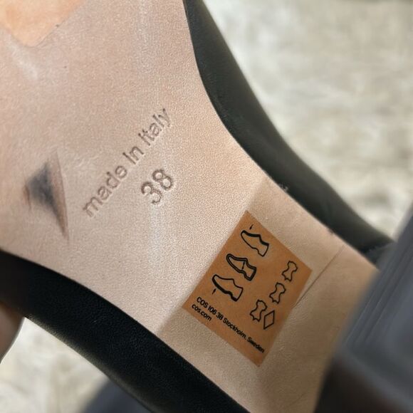 NWOB COS Leather Block Heel Knee-High Pull On Boots in Black SOLD OUT EU38/ US7 - Picture 15 of 16